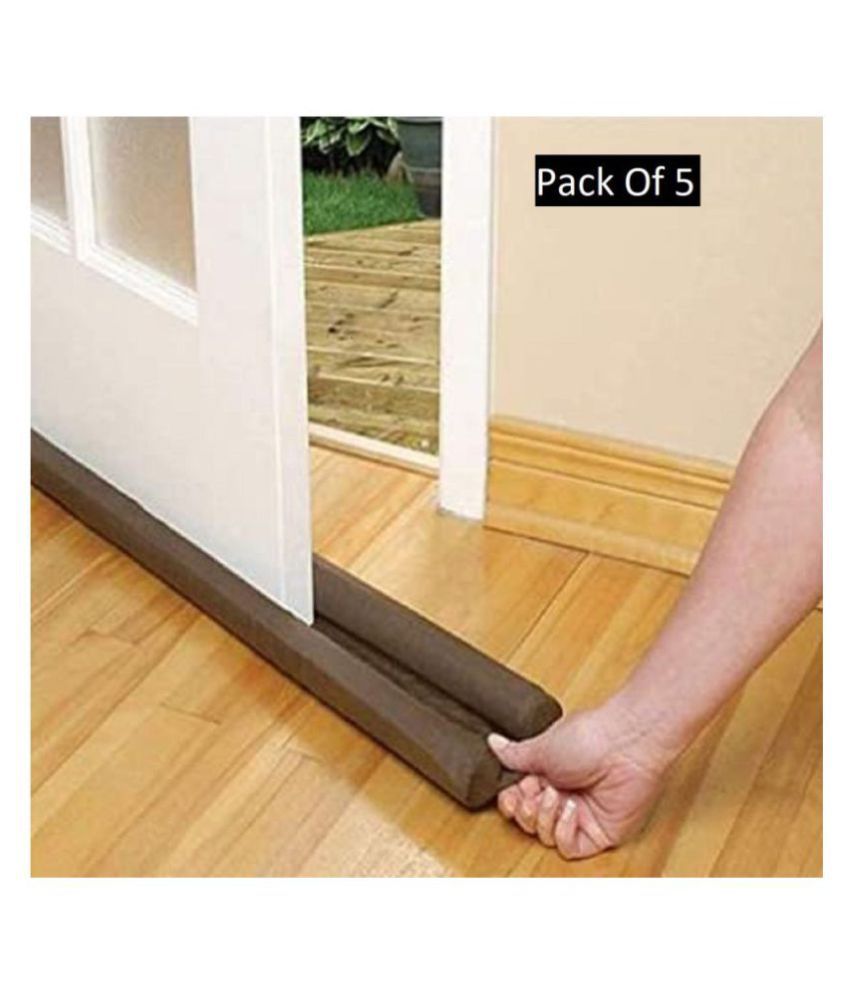Nexa (Pack of 5) PVC Door Guard Gap Filler for Door Bottom Seal Strip - Sound-Proof, Reduce Noise, (36 inches, Brown)