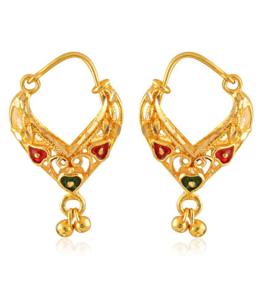     			Vighnaharta Traditional wear Gold Plated alloy Clip on Chand Bali for Women and Girls ( Pack of 1 pair Jhumki Earring) {VFJ1393ERG}