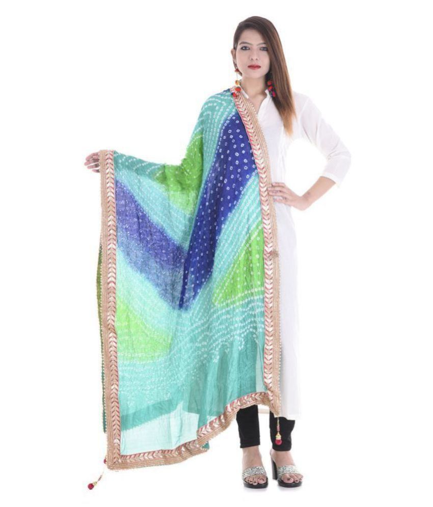     			Raj Multicoloured Art Silk Bandhej Dupatta - Single