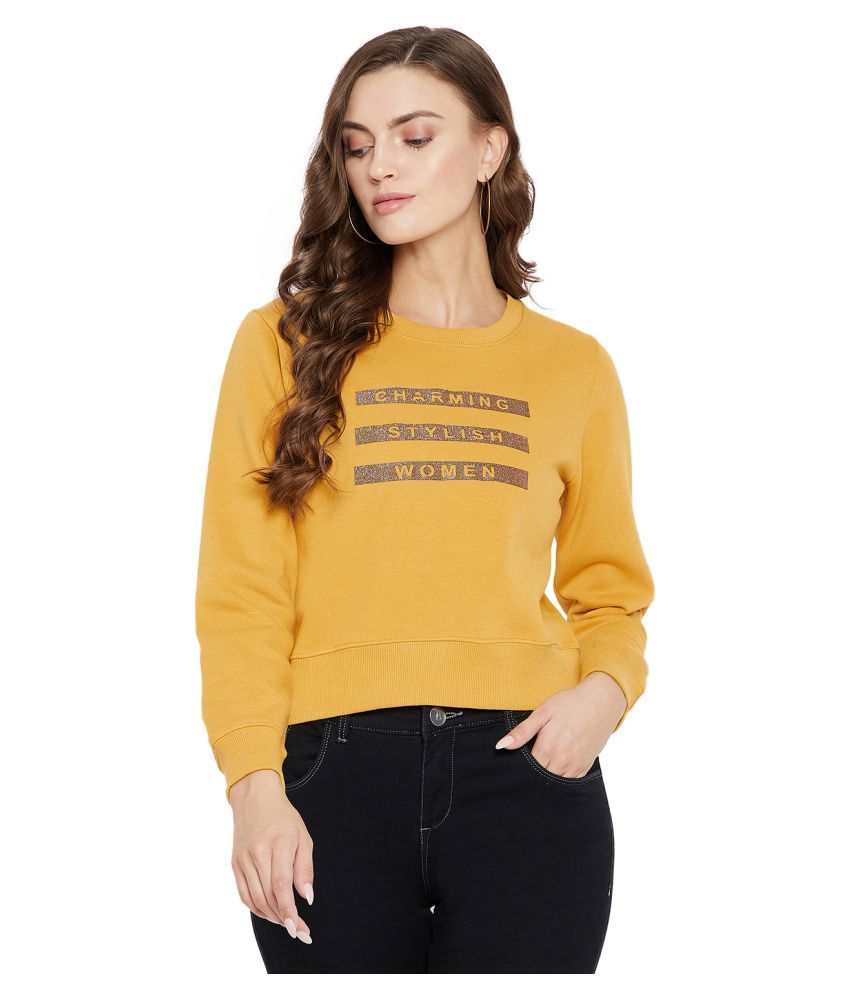     			Clapton Cotton - Fleece Yellow Non Hooded Sweatshirt