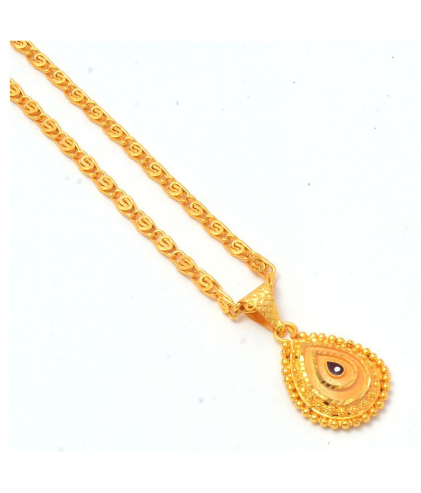     			Jewar Mandi New Design Gold Plated Locket/Pendant with Link Chain Daily use for Men, Women & Girls, Boys