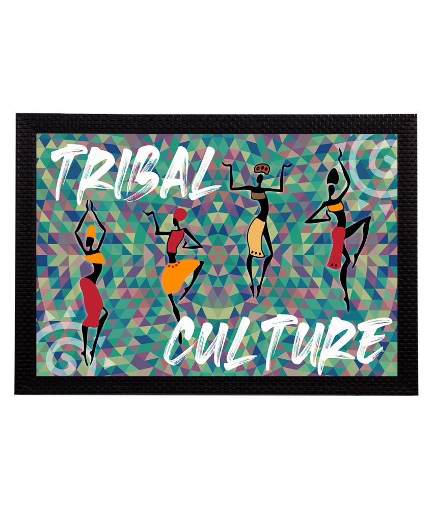     			eCraftIndia Multicoloured Tribal Theme Satin Matt Textured UV Wall Painting