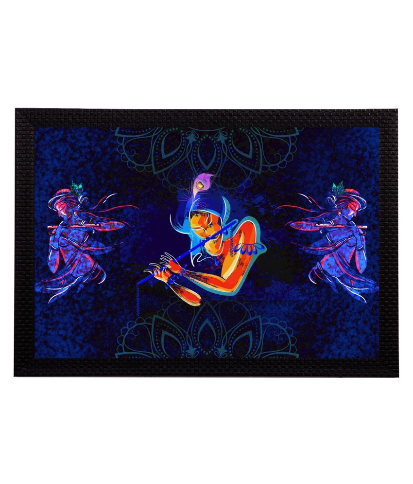     			eCraftIndia Lord Krishna Satin Matt Texture UV Art Painting