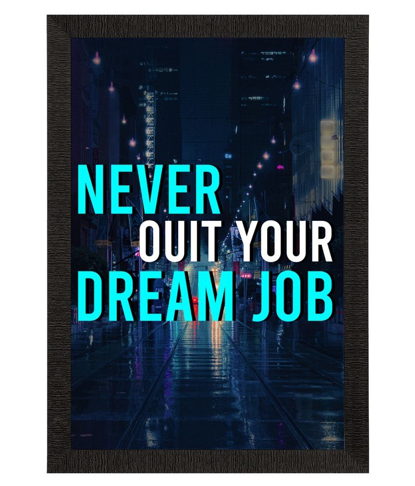     			eCraftIndia Blue & White Motivational Quote Satin Matte Texture UV Wall Painting