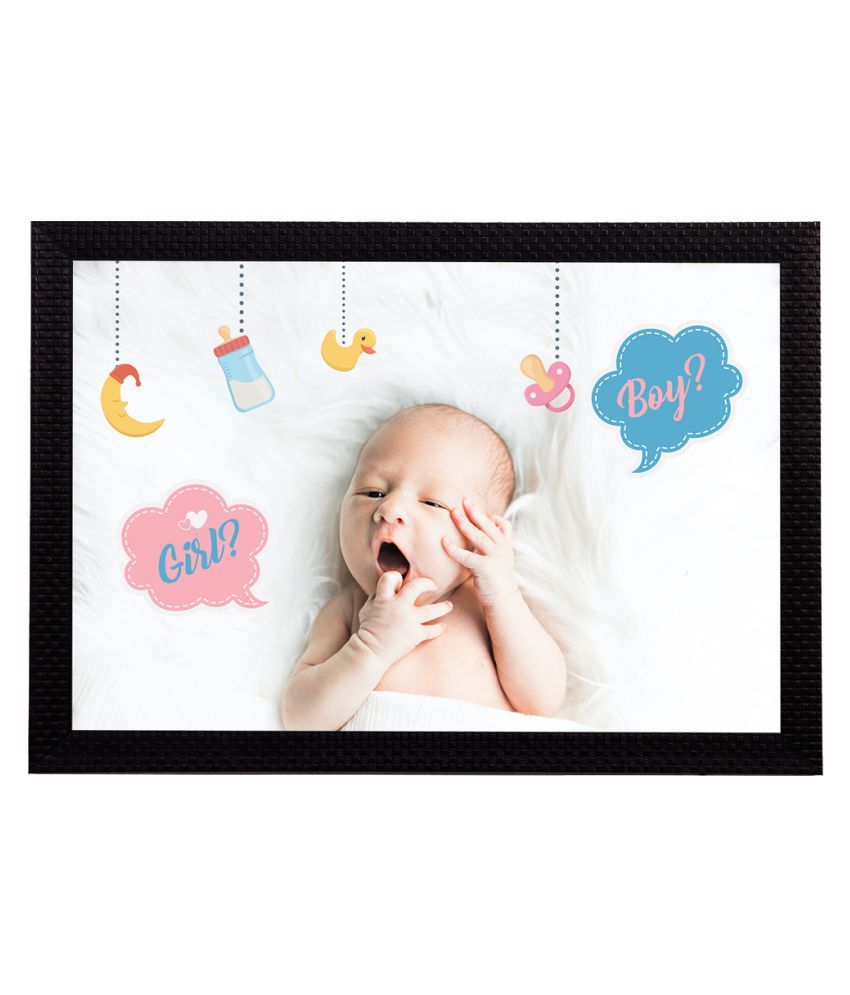     			eCraftIndia Cute Baby Satin Matt Texture UV Art Painting