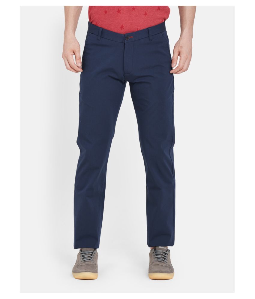     			Duke Blue Slim -Fit Trousers