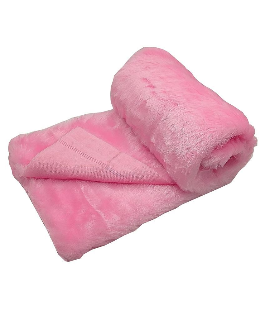     			PRANSUNITA Fabric Super Soft Pink Fur Cloth ( Pack of 1 )