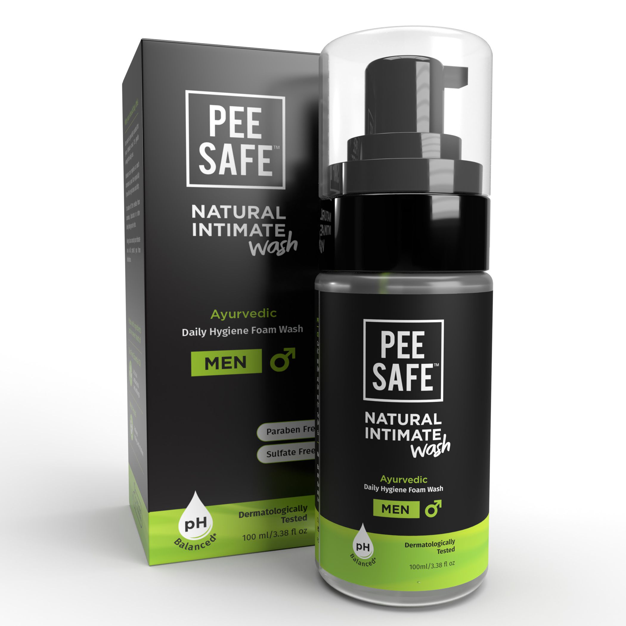 Pee Safe Natural Intimate Wash for Men with Ayurveda Extracts (100 ml) | Pack of 1