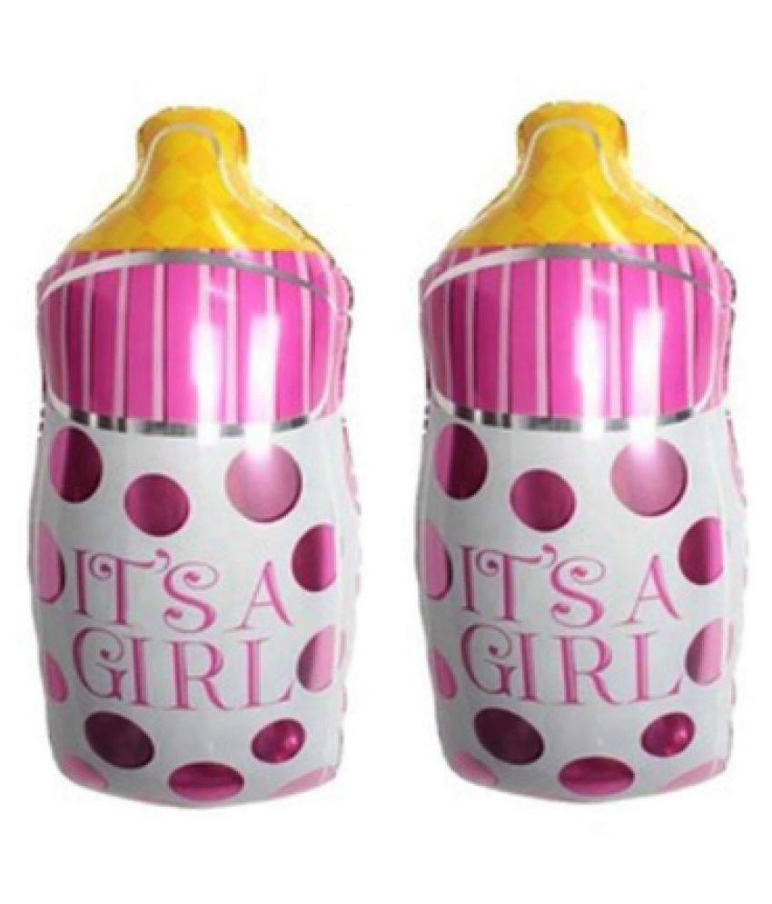     			Blooms Event baby's Girl  bottle foil Balloon ( Pack of 2 )