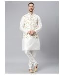 Hangup White Polyester Kurta Pyjama Set Pack of 3