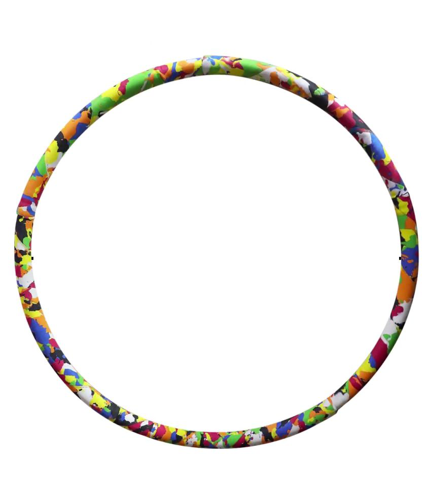 Toy Cloud Hula Hoop Foam (5 Inter-Lockable Pieces) for Adult Kids Exercise Fitness Ring Multi Colour 56 Cms Diameters