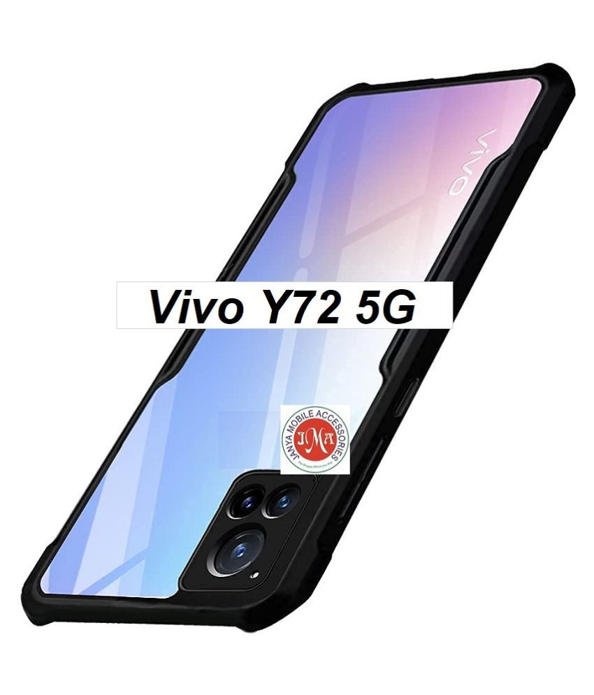     			Vivo Y72 5G Shock Proof Case JMA - Transparent Slim Hybrid TPU Bumper Case