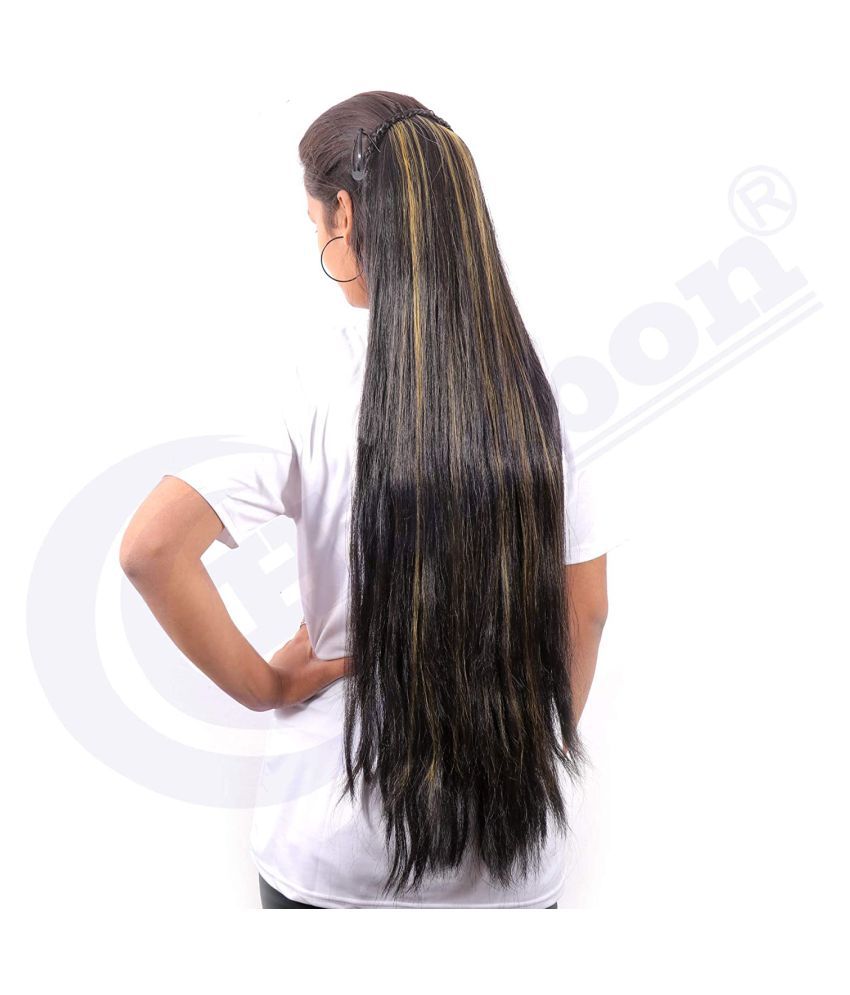 ASG Straight Clip In Hair Extension 30 Inch Golden Highlighted