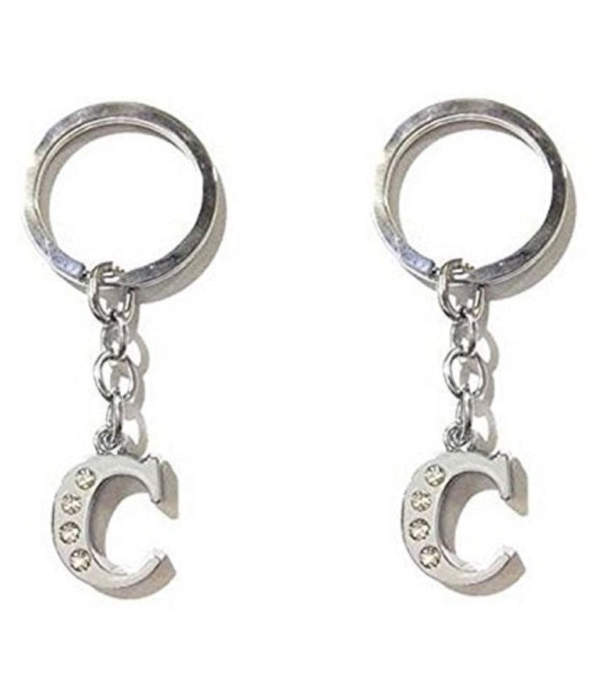     			Americ Style Combo offer of Alphabet ''C & C'' Metal Keychains (Pack of 2)