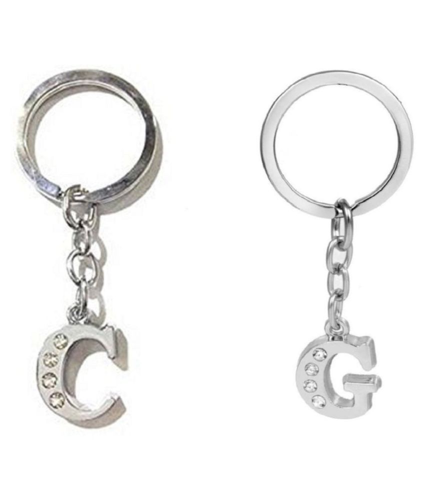     			Americ Style Combo offer of Alphabet ''C & G'' Metal Keychains (Pack of 2)