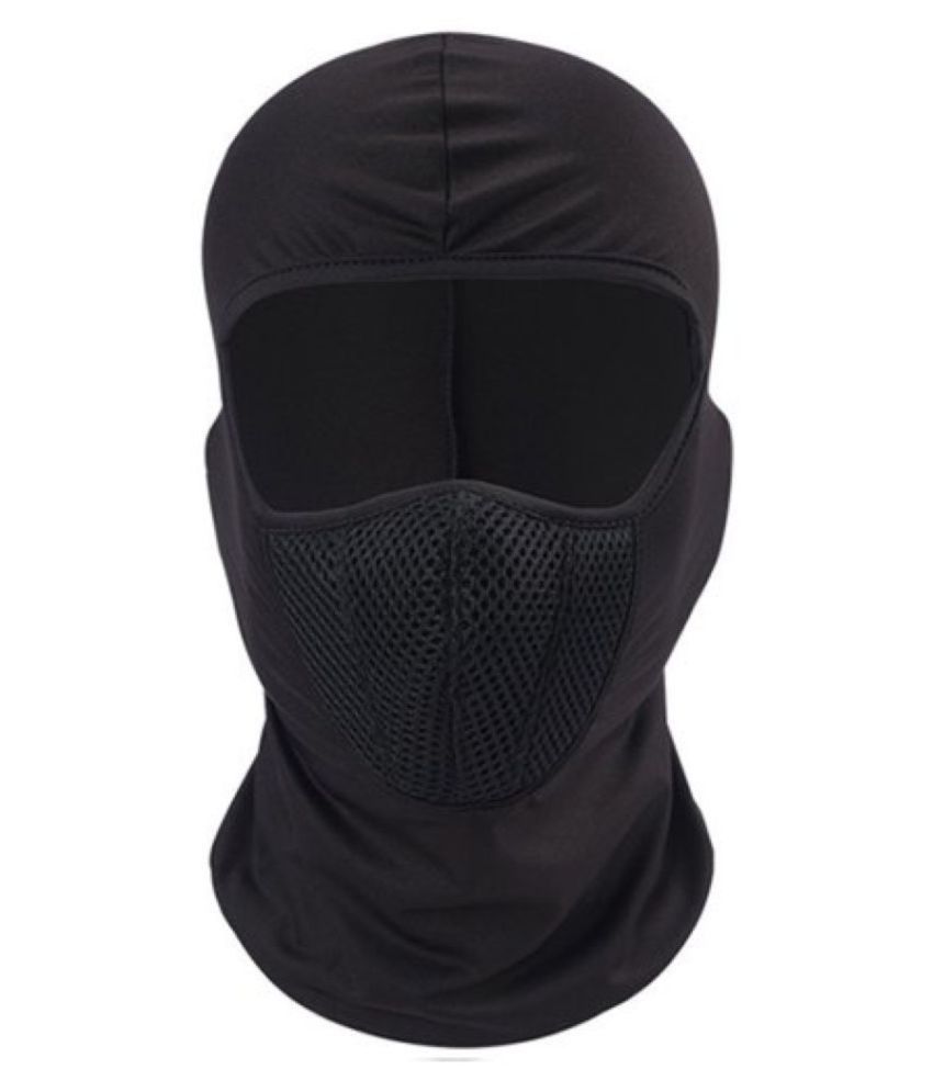 DOCTOR Unisex Full Face Cover Breathable Cotton Blend Balaclava/ Rider Black Mask