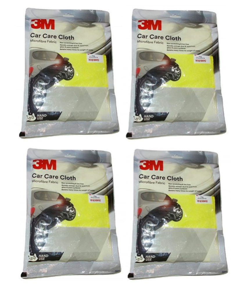 3M Microfiber Yellow Cloth - Pack of 4