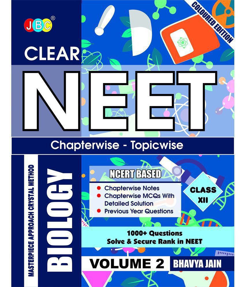     			NEET Coloured Biology Guide for Class 12, Most Comprehensive Biology Guide, 1000 Plus Important Questions, Based On Analysis Of Previously Asked 33 Years Questions, Only From NCERT, Have Concepts On The Fingertips.