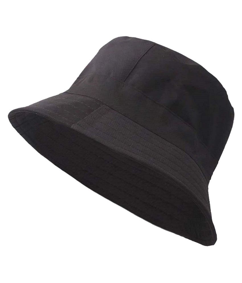     			Zacharias Unisex Cotton Fishermen Bucket Cap Hat Black