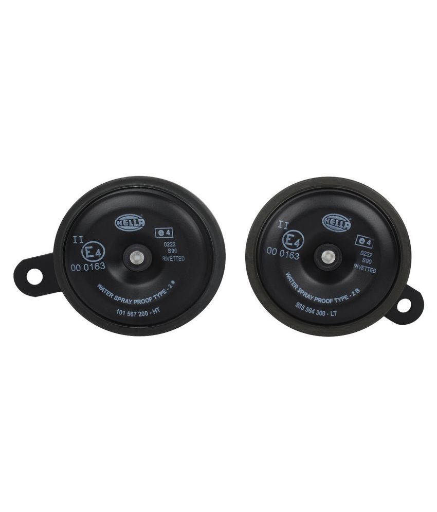 Hella 922100861 S90 Electric Horn Set ( 12V,350/415 Hz,108 - 118 dB @ 2m) Horn Applicable For - Set of 2 (High & Low Tone)