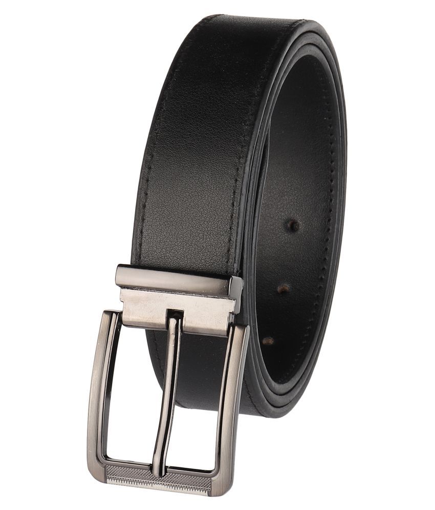     			Loopa Black PU Formal Belt Pack of 1