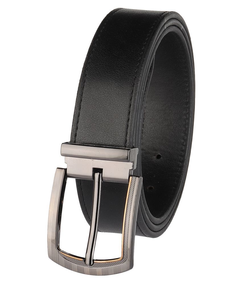     			Loopa Black PU Formal Belt Pack of 1