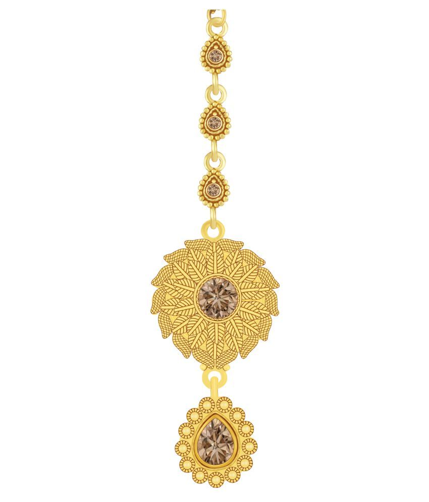     			Exclusive Stylish  Gold Plated Traditional Maang Tikka Jewellery For women Girl