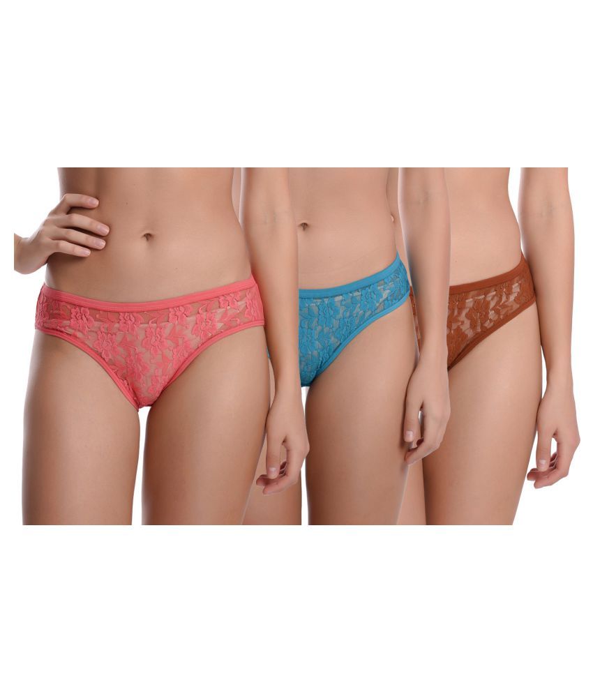     			Madam Pack of 3 Lace Women's Bikini Panties ( Multi Color )