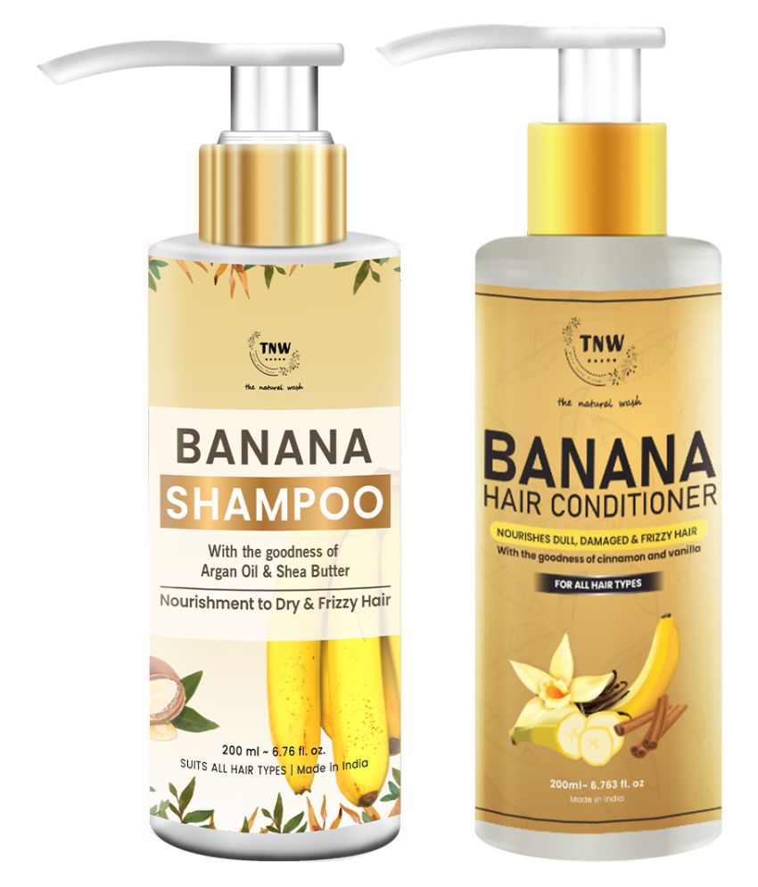     			TNW - The Natural Wash Banana Shampoo and Banana Conditioner for Soft and Frizz-Free Shampoo + Conditioner 200ml mL Pack of 2