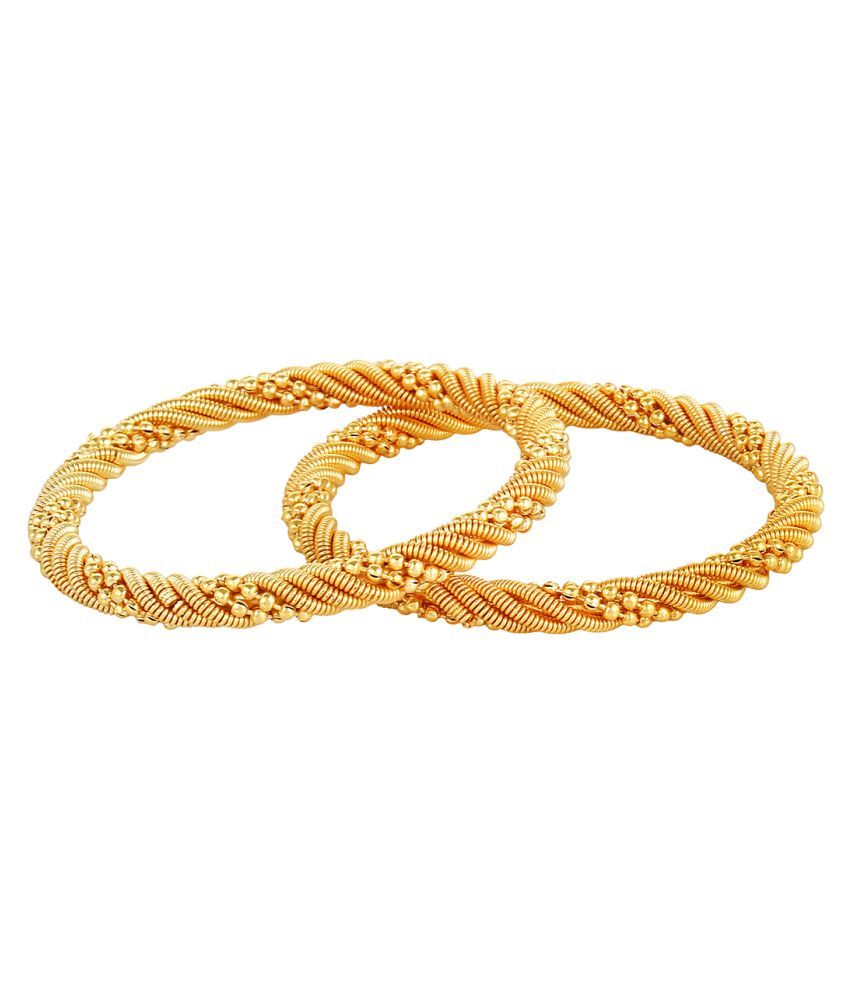     			YouBella Jewellery Traditional Gold Plated Bracelet Bangle Set for Girls and Women (2.8)