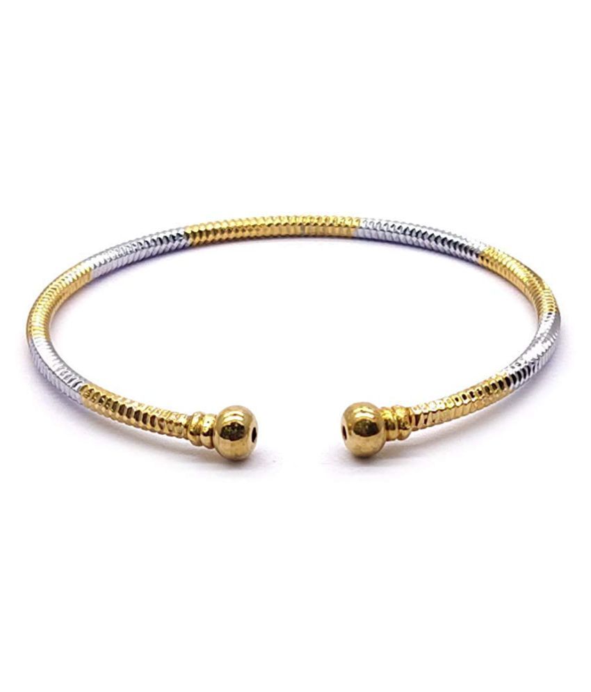     			YouBella Silver and Gold Base Metal gold-plated Stylish Adjustable Bracelet for Girls and Women (Combo of 2)