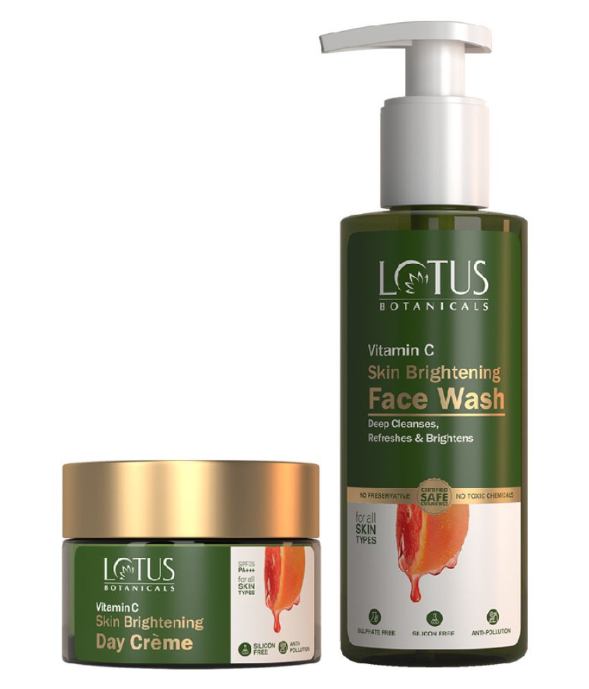     			Lotus Botanicals Combo Vitamin C Face Wash 180ml |Day Cream 50g|230g