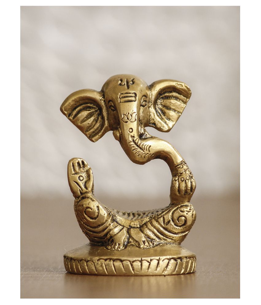     			eCraftIndia Showpiece Brass Ganesha Idol 5 x 5 cms Pack of 1