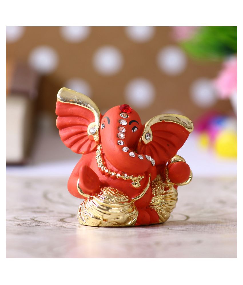     			eCraftIndia Showpiece Resin Ganesha Idol 5 x 4 cms Pack of 1