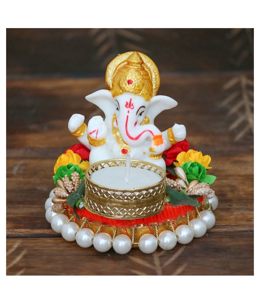     			eCraftIndia Showpiece Resin Ganesha Idol 9 x 8 cms Pack of 1