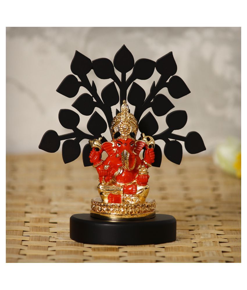     			eCraftIndia Showpiece Wood Ganesha Idol 12 x 6 cms Pack of 1