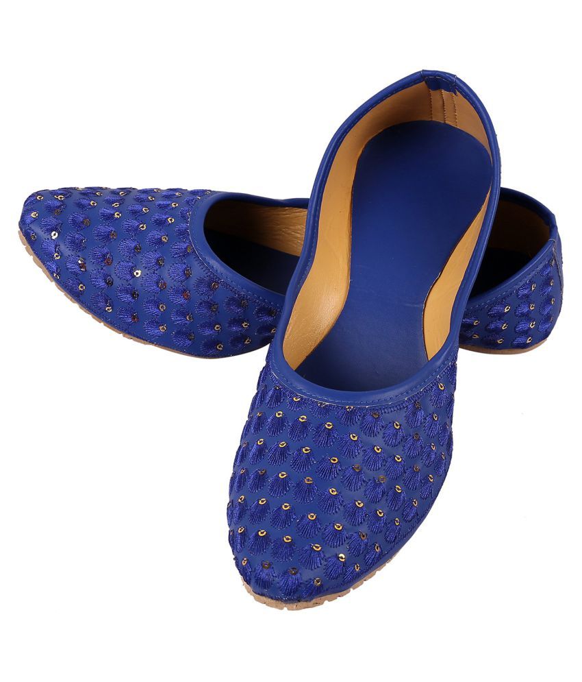     			Raj Blue Ethnic Footwear