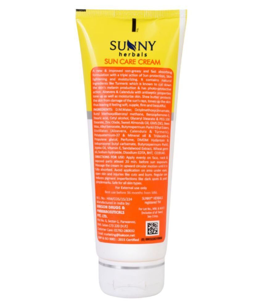 sunny herbals sun care cream