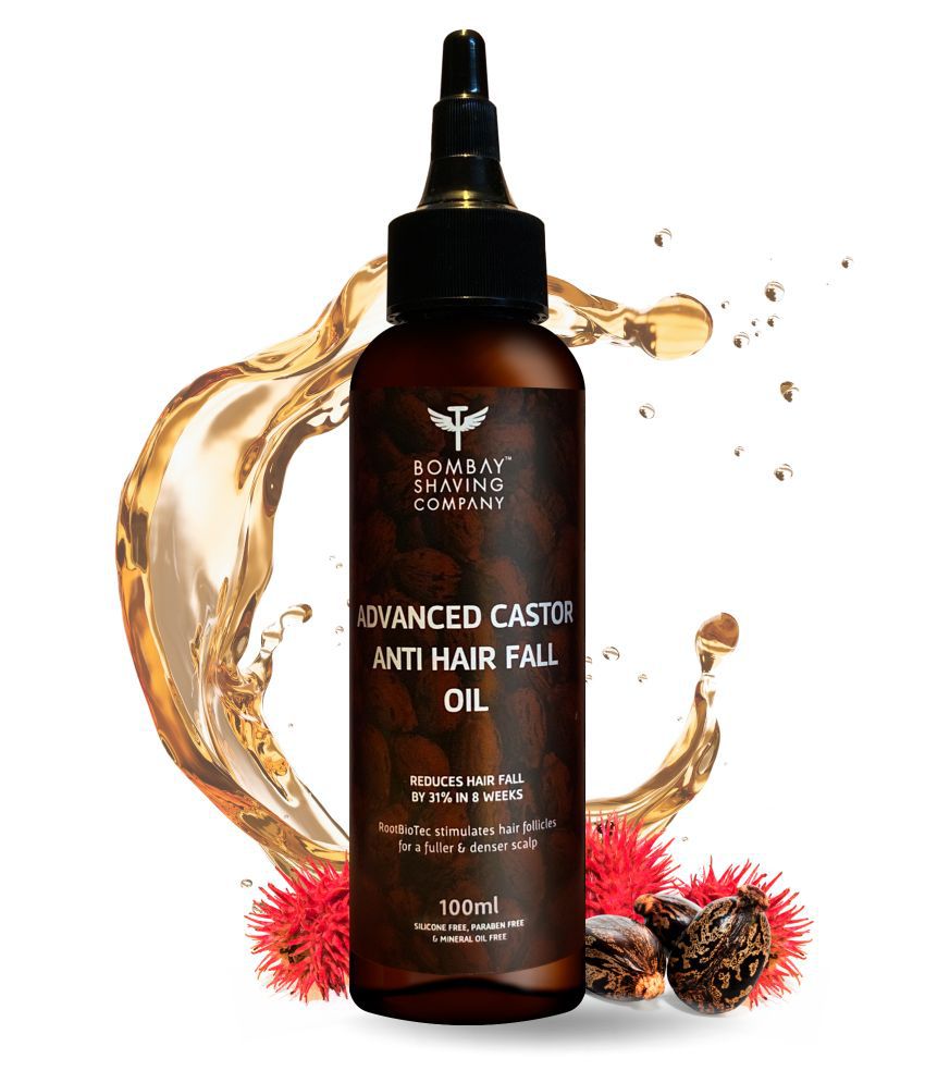 Bombay Shaving Company Anti Hair Fall Oil with Castor and Root BioTec Technology- Reduces Hair Fall in 8 Weeks | 100ml Hair Oil