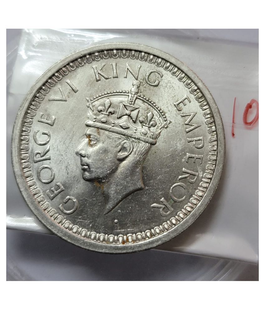     			George VI One Rupee 1945 Bombay Mint Silver Coin UNC