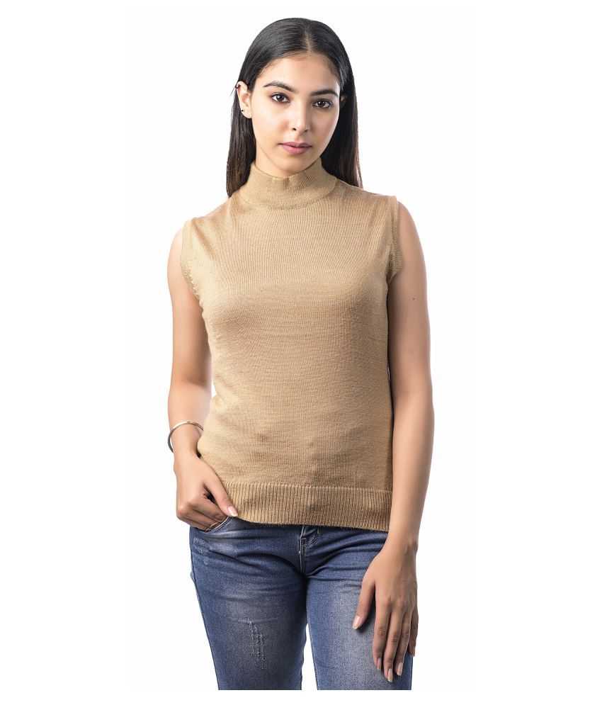     			Varenyam Acrylic Beige Pullovers - Single