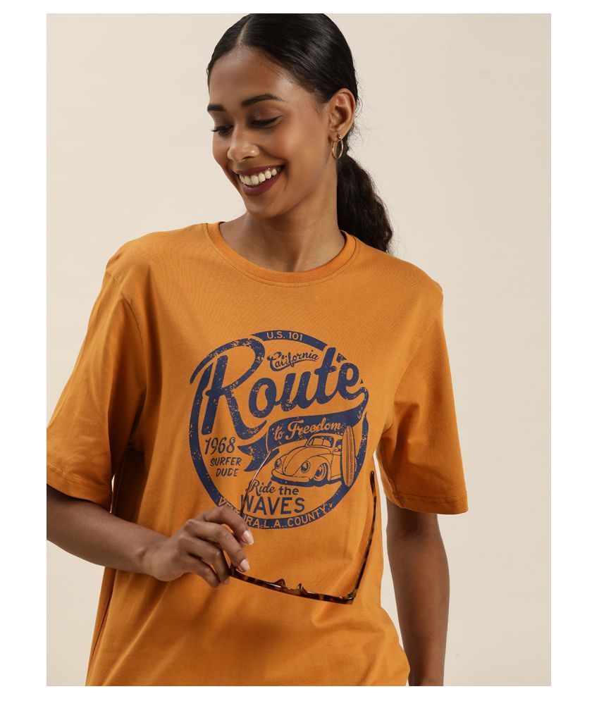Buy Dillinger Cotton Brown T-Shirts 