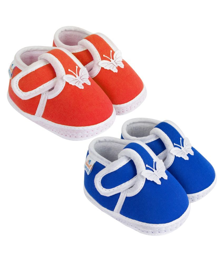     			Neska Moda Unisex Set Of 2 Pair Booties for 6 to 9 Months (Red,Blue) -BT5andBT8