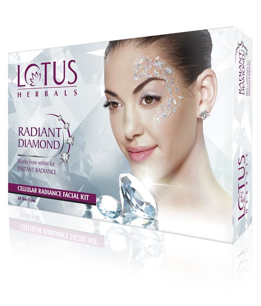     			Lotus Herbals Radiant Diamond Cellular Radiance 4 In 1 Facial Kit, Diamond Dust & Cinnamon, 37g