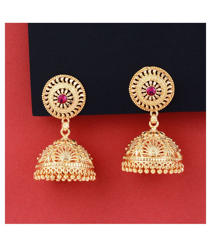     			Silver Shine Traditional Gold Plated Jhumka Earring For women Girls