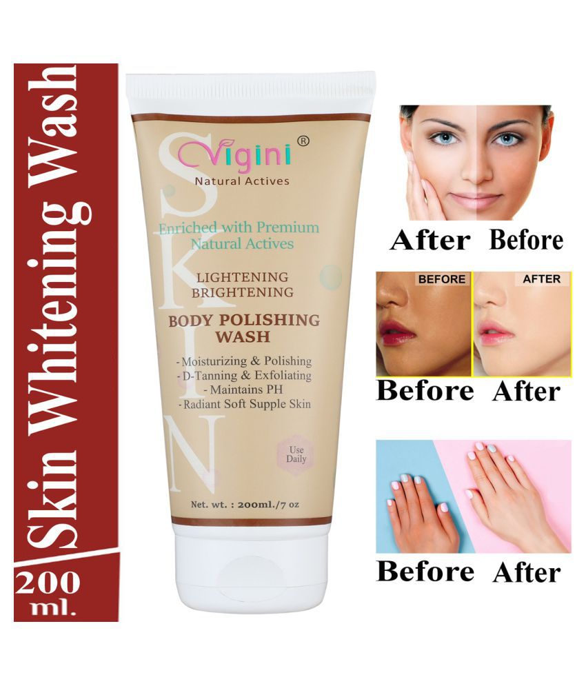     			Vigini Skin Whitening Soap Cream use with Body Brightening Wash Gel