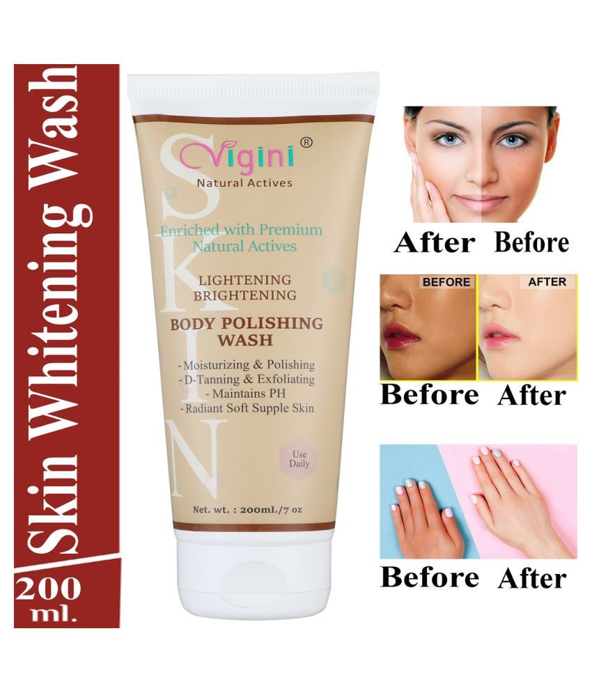     			Vigini Skin Whitening Soap,Skin Whitening Cream Tablet Skin Whitening Serum use with Wash Face Wash + Scrub 200 mL