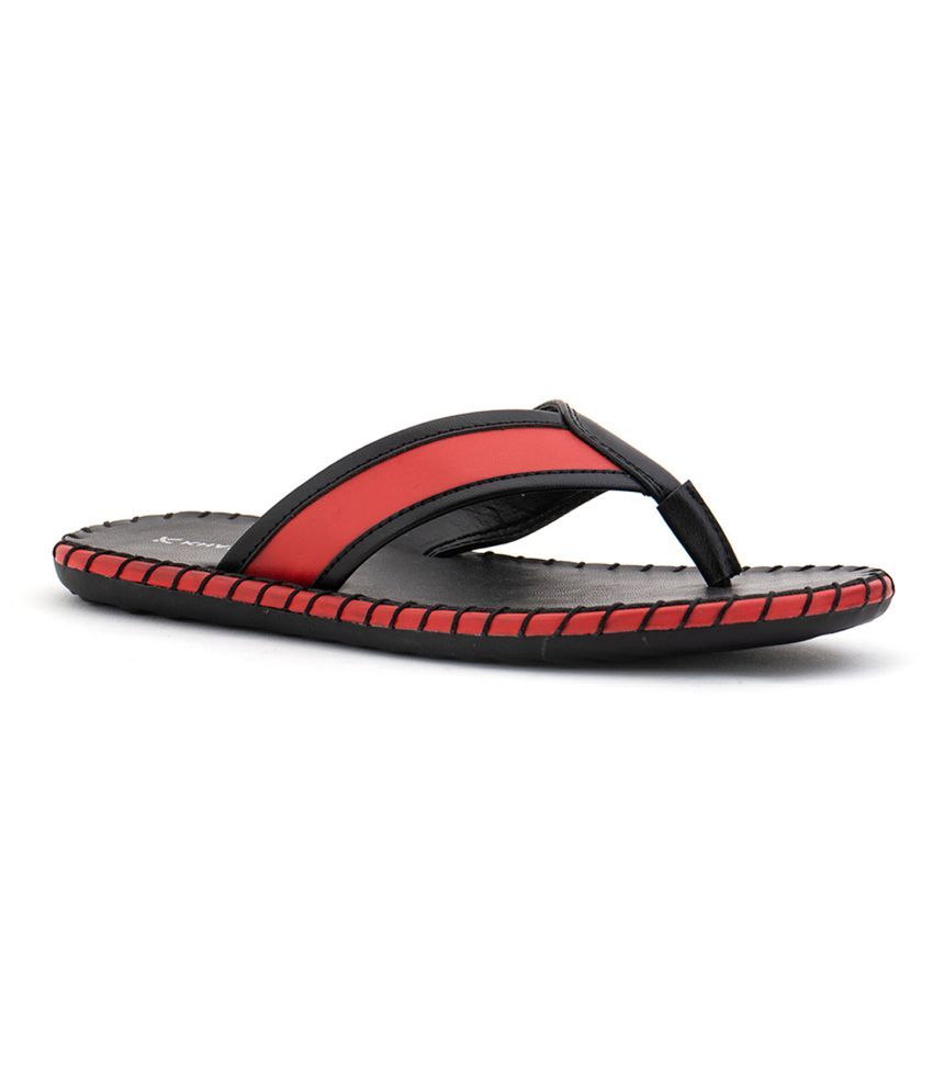     			KHADIM Black Flip Flops