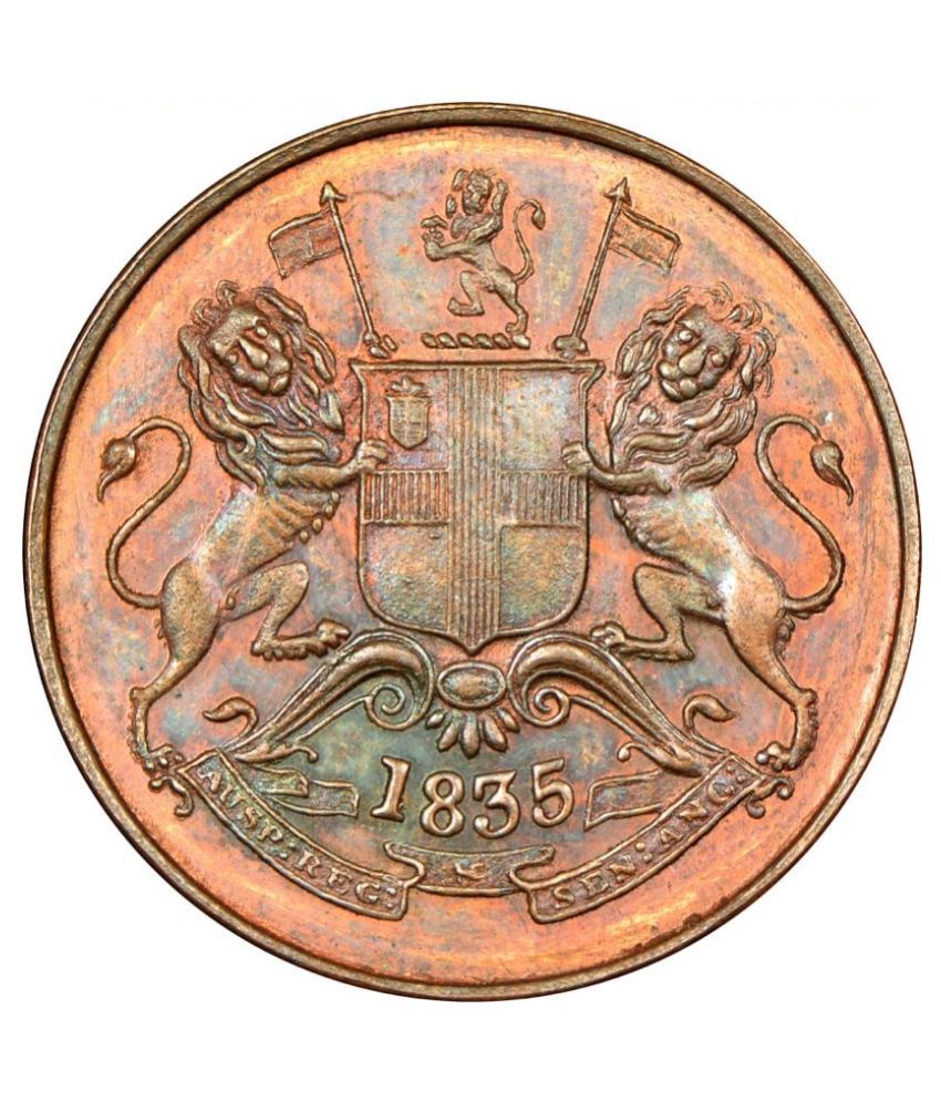     			Half Anna 1835 - East India Company British India Rare Coin