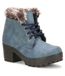 blue boots ladies